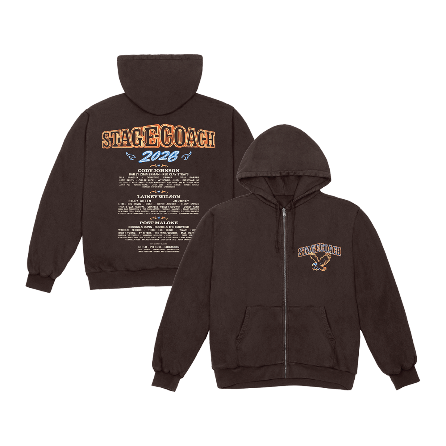 Neon Nights 2026 Lineup Zip Hoodie